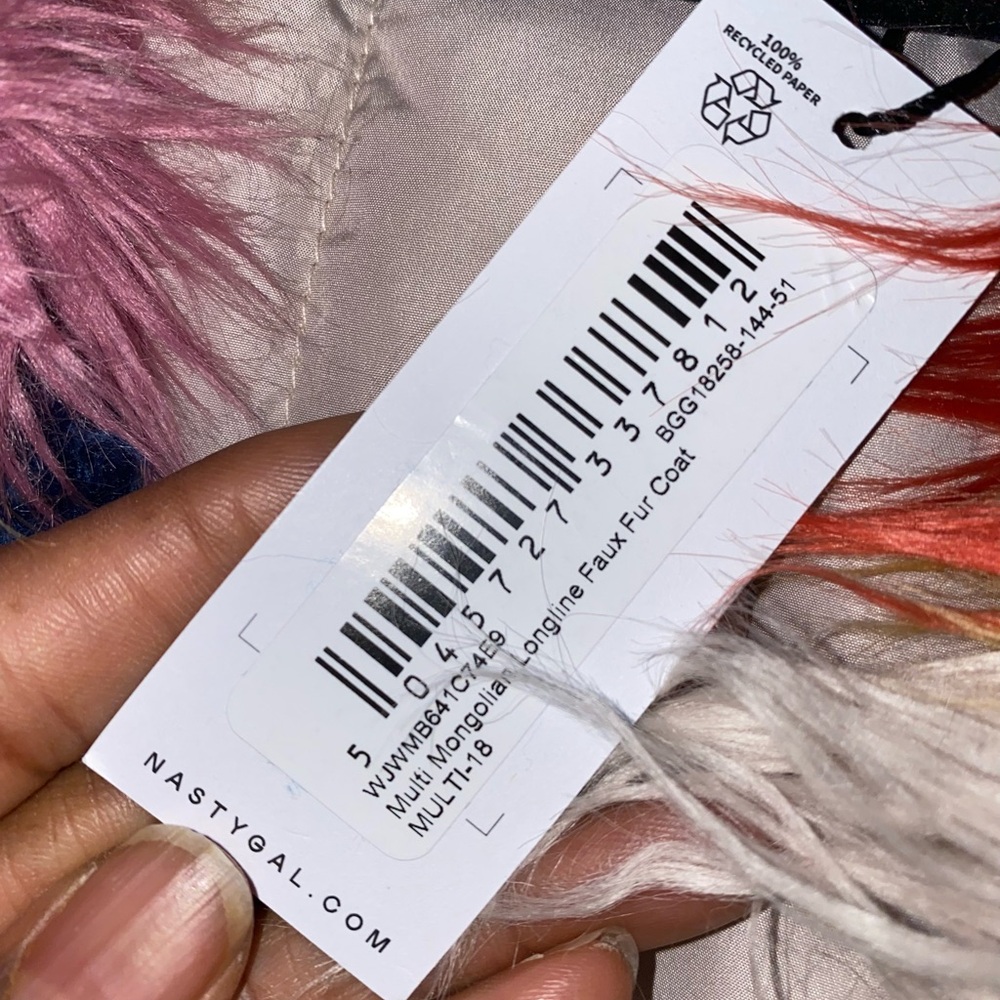 NWT Mongolian Longline Faux Fur Coat (14) - Picture 13 of 14